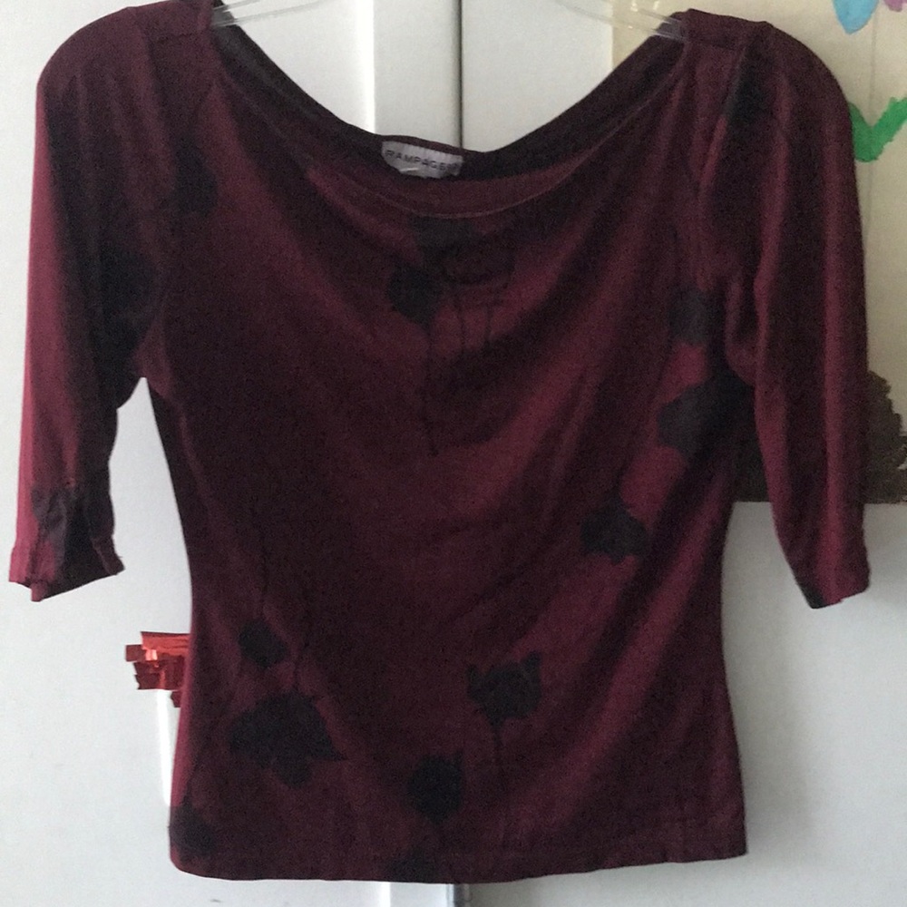 Beautiful silky three quarter sleeve top size S